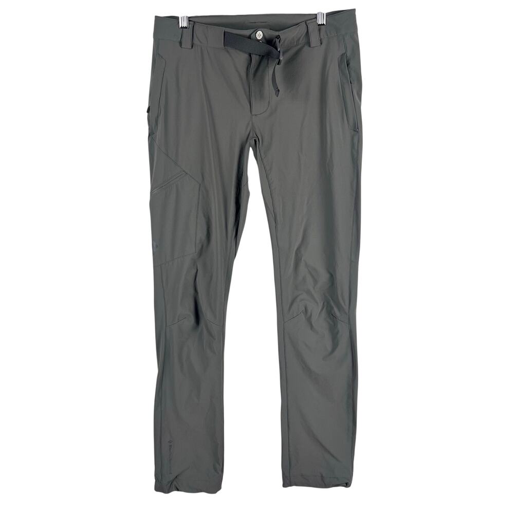 Black Diamond Womens Alpine Light Pants M Gray Belted Stretch Climbing Hiking